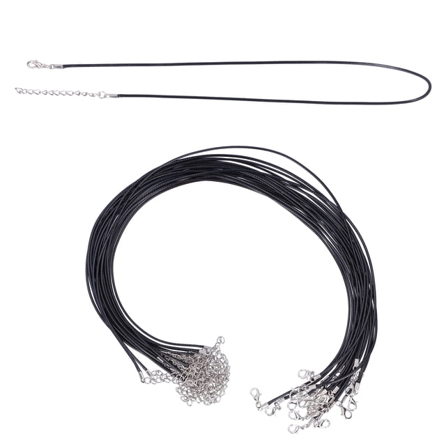 Cordones encerados para collar de 20 piezas, cuerda colgante para colgantes con cierre, materiales para hacer joyas DIY