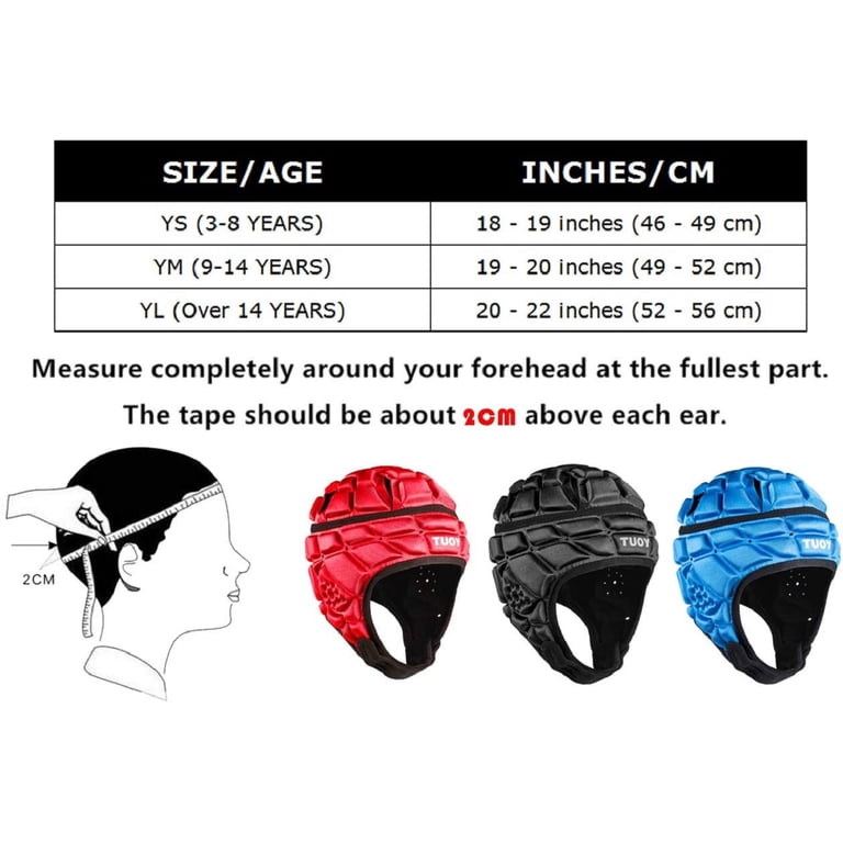 Harilla Casque de Rugby pour Enfants, Couvre-Chef Rembourré