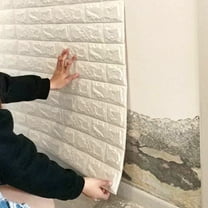 OULII faux white brick wallpaper Wall Sticker XPE Foam Heat Preservation Kitchen 1Pcs