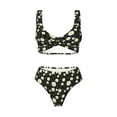 thumbnail image 4 of Rocae Daisy for Bikini Set for Women Two Piece Sexy High Swimsuits Split Crossover Bikini Medium, 4 of 9