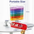 thumbnail image 3 of Organizador de pastillas semanal, cuatro veces al día, 1 dispensador con compartimentos apilables AM/PM Lleve consigo una caja de medicamentos, 3 of 5