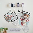 thumbnail image 5 of Cute Santa Baking Christmas Apron Set with Oven Mitts Pot Holders Set of 5 Kitchen Stuff Accessories, 5 of 6