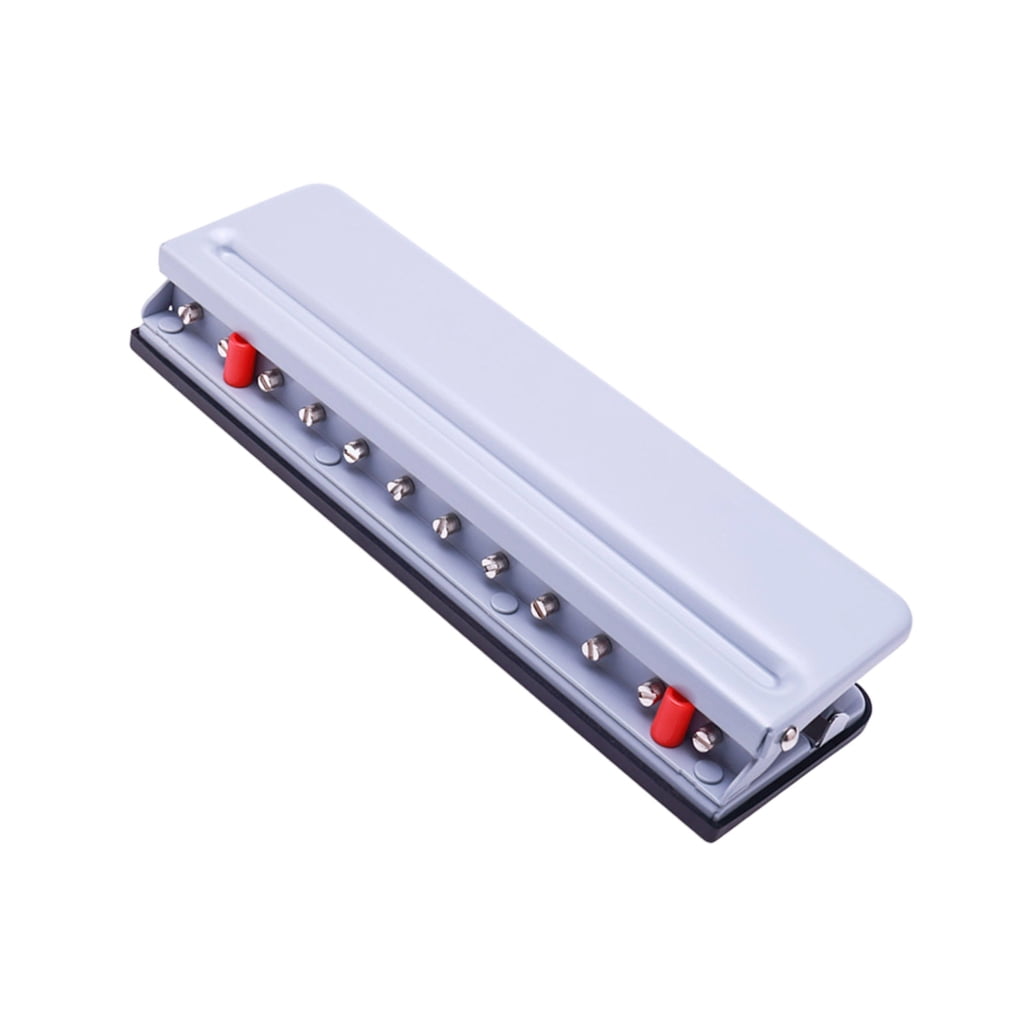 12 Hole Paper Punches Mushroom Discbound Hole Puncher With Positioning Ruler