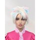 thumbnail image 2 of Ndcxsfigh Pelucas Multicolores Suministros Cosplay Punk Los Años 80 para Damas Y Niñas (Marfil), 2 of 9