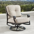 thumbnail image 5 of Oakland Living CANYON-MAYAN-5PC-AC 42 in. Outdoor Aluminum Square Fire Table Set with Four Deep Seating Swivel Rocking Chair - 5 Piece, 5 of 10
