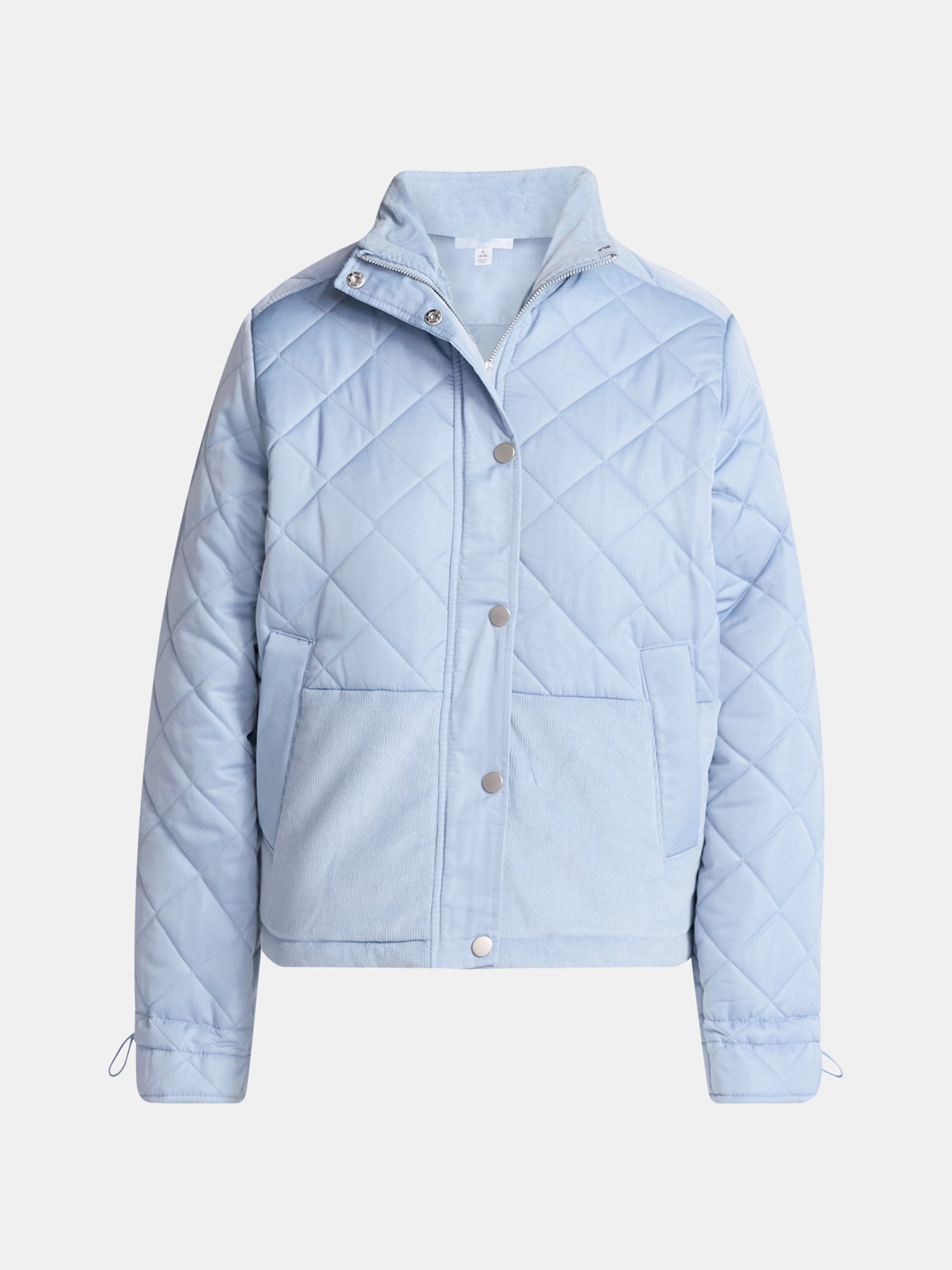 Time and Tru Women's and Women’s Plus Mixed Media Puffer Jacket, Sizes XS-2X