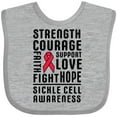thumbnail image 3 of Inktastic Sickle Cell Awareness Strength Courage and Support Boys or Girls Baby Bib, 3 of 4