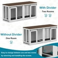 thumbnail image 4 of EastVita 71" Large Dog Crate Furniture ,Heavy Duty Dog Kennel for Large Breed with Removable Divider & Tray,Furniture Style Wooden Crates Tv Stand Side End Table, 4 of 6