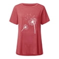 thumbnail image 4 of Tops for Women Casual Summer Short Sleeve Loose Solid Tunic Tees Blouses Dressy Casual Soft Comfy Basic T Shirts Tops, 4 of 4
