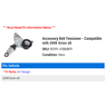 thumbnail image 2 of Accessory Belt Tensioner - Compatible with 2008 Scion xB, 2 of 2