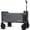 Gray, variant on All-in-One Convertible Folding 4-Wheel Trolley with Bench Seat and Dog Leash - Heavy Duty Foldable Utility Trolley for Camping, Beach, Shopping - Versatile Seating and Storage Space, purple/gray