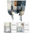 thumbnail image 6 of Abstract Oil Painting Tie Up Curtains for Window, Thermal Insulated Balloon Shade Adjustable Rod Pocket Curtains Valance Panels for Kitchen Bathroom Cafe 52 x 45 Farmhouse Black Blue Geometric, 6 of 6