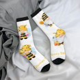 thumbnail image 5 of Disketp Gnomes Honey Bee Unisex Crew Socks Lightweight Breathable Ventilation Ankle Socks, Mid-calf socks for Daily, 5 of 6