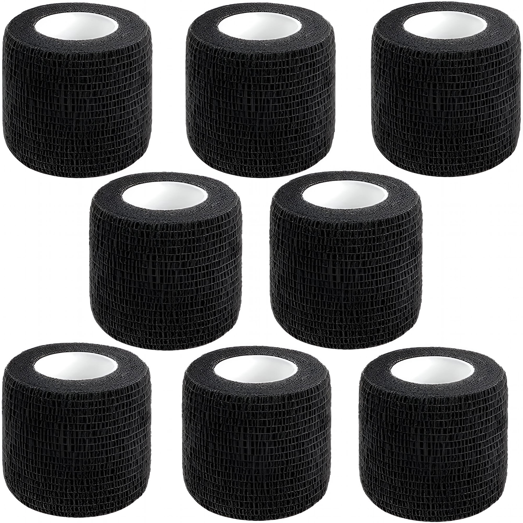 QARUN Self Adhesive Bandage Wrap,2 Inch Black Breathable Elastic Cohesive Bandages,Vet Wrap Sports Tape Bulk for First Aid Supplies,Wrist Sprains Protection