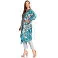 thumbnail image 4 of Sakkas Kristy Long Tall Lightweight Caftan Dress / Cover Up With V-Neck Jewels - tw222-white - One Size Regular, 4 of 5