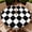 Black White Harlequin, variant on ARTSLION Round Outdoor Tablecloth For Up To 36in With Umbrella Hole & Zipper Waterproof Elastic Edge Fitted Table Cover Big Sunflower For Patio Picnic Party, Blue Toile Floral