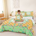 thumbnail image 3 of Erosebridal Mint & Purple Dripping Waffle Green Baseball & Bat Logo Graphic Twin Bedding Sets 7-Piece, Sport Graphic Bedding Comforter Set for Boys And Girls Kids,Lightweight Room Decor, 3 of 6