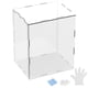 thumbnail image 1 of Caja de exhibición de acrílico de 1 paquete, 7.9x5.9x9.8 pulgadas/20x15x25cm Caja de exhibición clara de acrílico con base de madera negra [Blanco, Transparente], 1 of 6