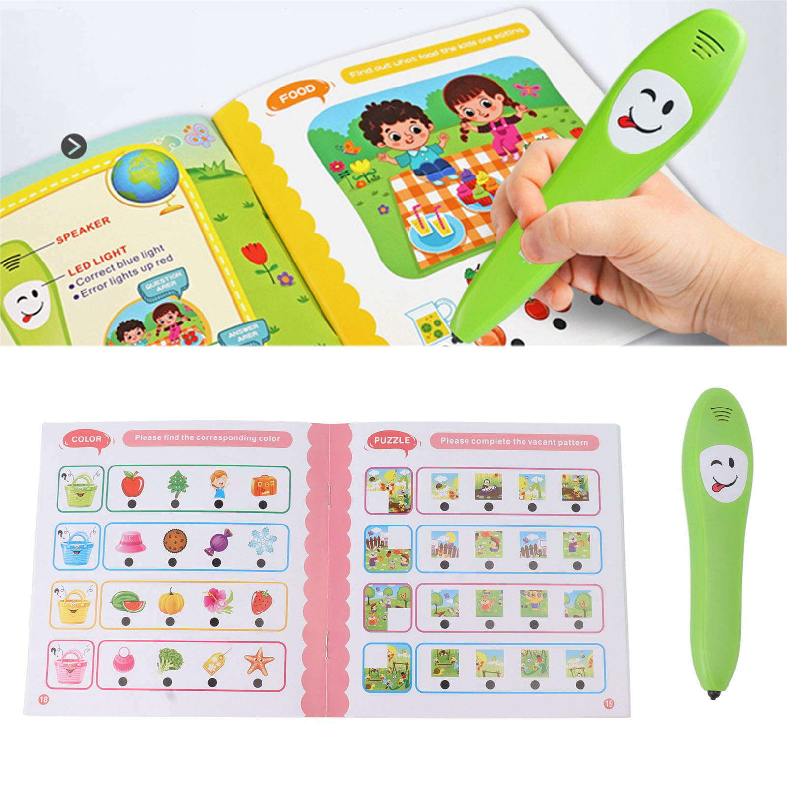 Learning Pen Book, Interactive Communication Early Education Plastic