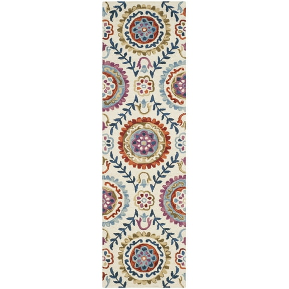 Safavieh Suzani Iskra Medallion Runner Rug, Ivory/Multi, 2'3" x 6'