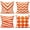 Orange, variant on Outdoor Pillow Covers Fall Patio Orange Throw Pillow Covers 18x18 Fall Decor Boho Furniture Pillow Cases Decorative Cushion Set of 4 for Home Porch Chair Couch Sofa Living Room Geometric