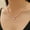 pink, variant on Fashion Vintage Tassels Zircon Heart Pendant Necklace For Women Female Boho Geometric Baroque Transparent Crystal Chain Jewelry