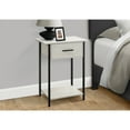 thumbnail image 2 of Miekor Furniture Accent Table, 2 Tier, End, Lamp, Living Room, Side Table, Storage Drawer, Small, Washed Oak Laminate, Black Metal, Contemporary 50611, 2 of 4