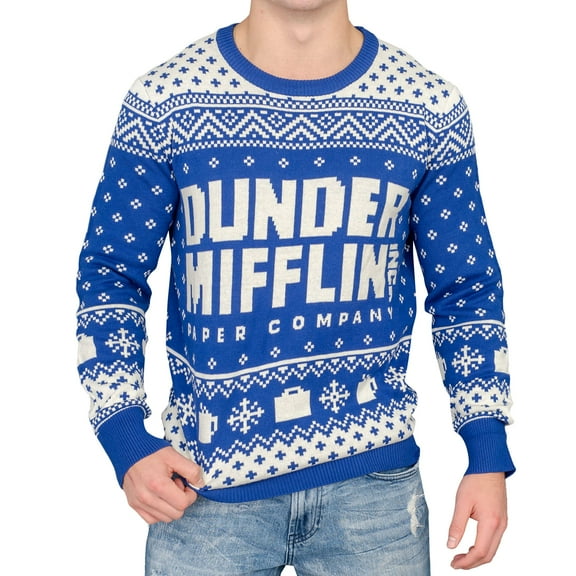 The Office Dunder Mifflin Blue Ugly Christmas Sweater