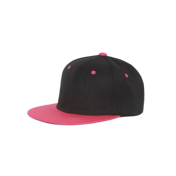 CTH Vintage Snapback Cap Hat 2 Tone (Black Fuschia)