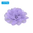 thumbnail image 3 of Uxcell 3.9" Chiffon Flowers Mesh Fabric Flowers Sewing Fabric Appliques Lavender 10 Pcs, 3 of 6