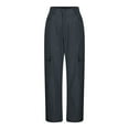 thumbnail image 3 of Roncen Women's Mid-Rise Cargo Pants - Casual Relaxed Fit Trousers with Multiple Pockets for Everyday Wear, 3 of 5