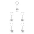 thumbnail image 3 of mmirethe Creative Teacher Keychain Heart-shape Key Chain Stainless Steel Chic Design Charms Pendants for Practical Gifts D1270-1 5Set, 3 of 6
