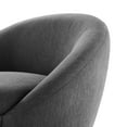 thumbnail image 6 of Armchair Swivel Accent Chair, Black Grey Gray, Fabric, Modern Contemporary, Living Lounge Cafe Room Hotel Lobby Hospitality, 6 of 7