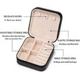 thumbnail image 3 of Small Travel Jewelry Boxes, Portable Jewelry Organizer Display Storage boxes for earrings, rings, necklaces, jewelry boxes for women (Black), 3 of 6
