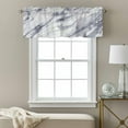thumbnail image 3 of Abstract Art Valance Curtain White Dark Gray Marble Texture Modern Style Window Valances Rod Pocket Short Curtains Window Treatments for Kitchen Bedroom Bathroom Laundry 60" x 18", 3 of 9