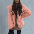 thumbnail image 2 of IROINNID Women's Faux-fur Jacket Long Sleeve Solid Color Outwear, Comfy Winter Warm Jackets Faux Jacket Warm Furry Faux Jacket Outerwear Over Jacket, 2 of 5