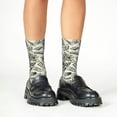 thumbnail image 4 of Kdxio Skull with Cash Print Children's Socks for Daily Wear and Sports Use Colorblock Mid-Calf Design Breathable Material, 4 of 5