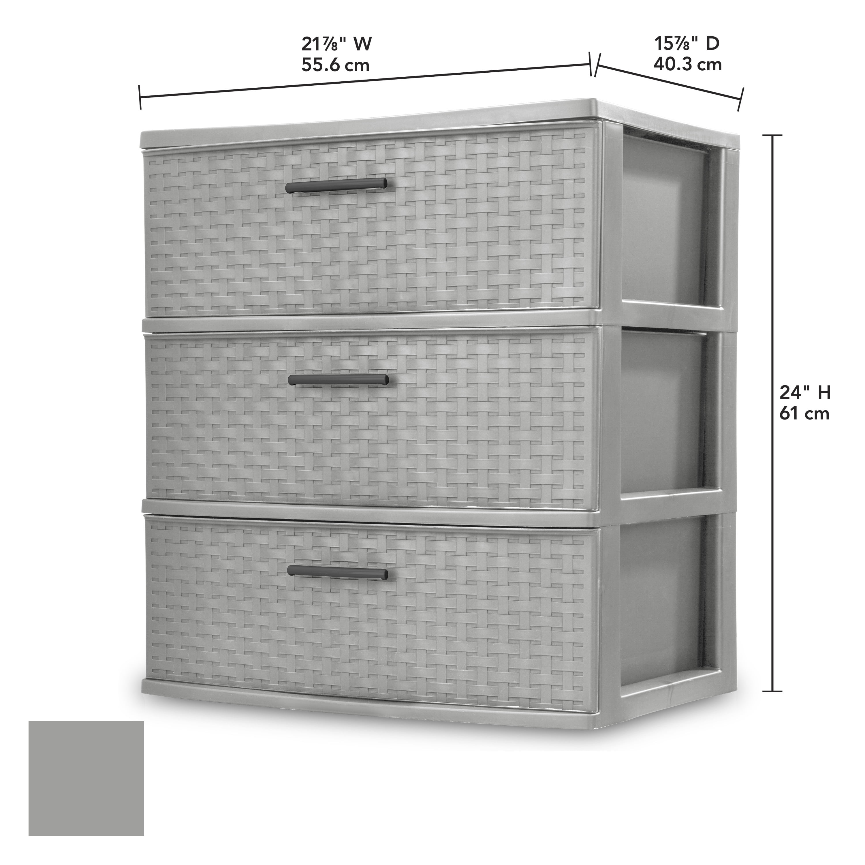 Sterilite 3 Drawer Wide Weave Tower Ultramarine - Walmart.com  Sewing room  storage, Dorm room storage, Sewing room furniture