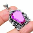 thumbnail image 2 of Pink Amethyst Handmade 925 Sterling Silver Jewelry Pendant 1.77", 2 of 2