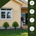 thumbnail image 5 of Artificial Cypress Topiary Ball Bush 20" UV Resistant with Ground Spike, 1Pcs Faux Cedar Plants Outdoor Trees for Planters, Front Porch, Patio, Indoor, Outside Decor Green, 5 of 12
