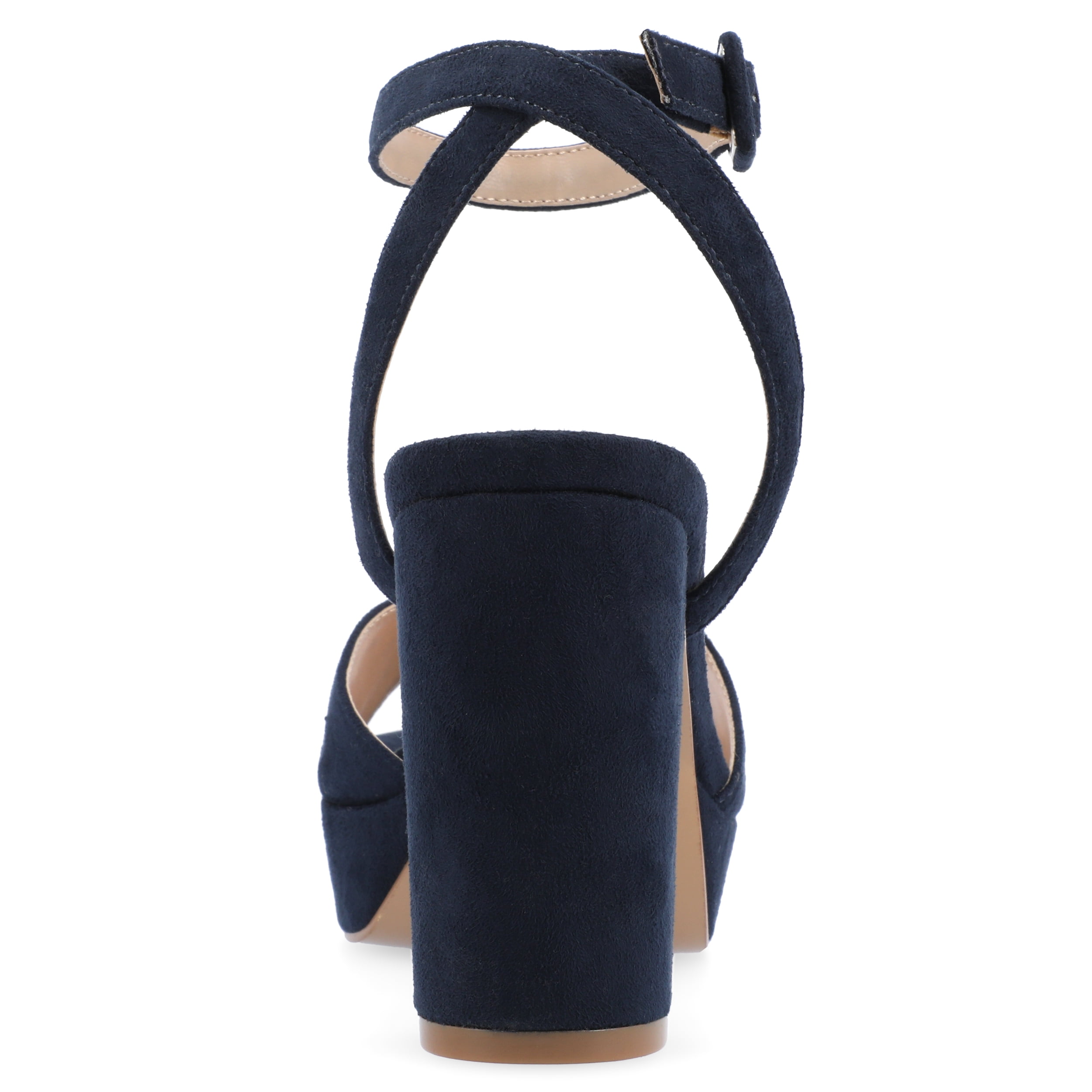 Journee Womens Nairri Vegan Leather Platform Heel Dress Sandals, Widths Available