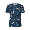 thumbnail image 5 of Wukai Space Dinosaur Print Men's Short-Sleeved Mesh T-Shirt,Quick-Dry Short Sleeve Workout T-Shirt-4X-Large, 5 of 8