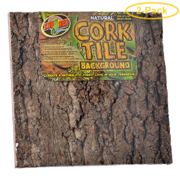 Zoo Med Natural Cork Tile Terrarium Background Small (12 Long x 12
