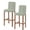 Green, variant on Beige Flower Branch Bar Stool Covers Set of 2, Spring Summer Farmhouse Botanical Stretch Washable Bar Chair Covers with Backs, Removable Pub Counter Height Chair Cover for Kitchen Dining Room Cafe