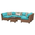 thumbnail image 2 of TK Classics Laguna Wicker 7 Piece Patio Conversation Set with End Table and 2 Sets of Cushion Covers, 2 of 3