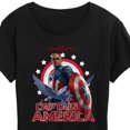 thumbnail image 3 of Marvel Captain America: Brave New World - Sam Wilson Cap America - Women's Short Sleeve Graphic T-Shirt, 3 of 5