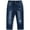 DeepBlue-2359, variant on KIDSCOOL SPACE Little Girls Ruffled Elastic Waist Denim Ripped Jeans Pants,Blue,2-3 Years