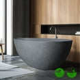 thumbnail image 3 of Rainlex 65" Solid Surface Soaking Bathtub, Grey, 3 of 12