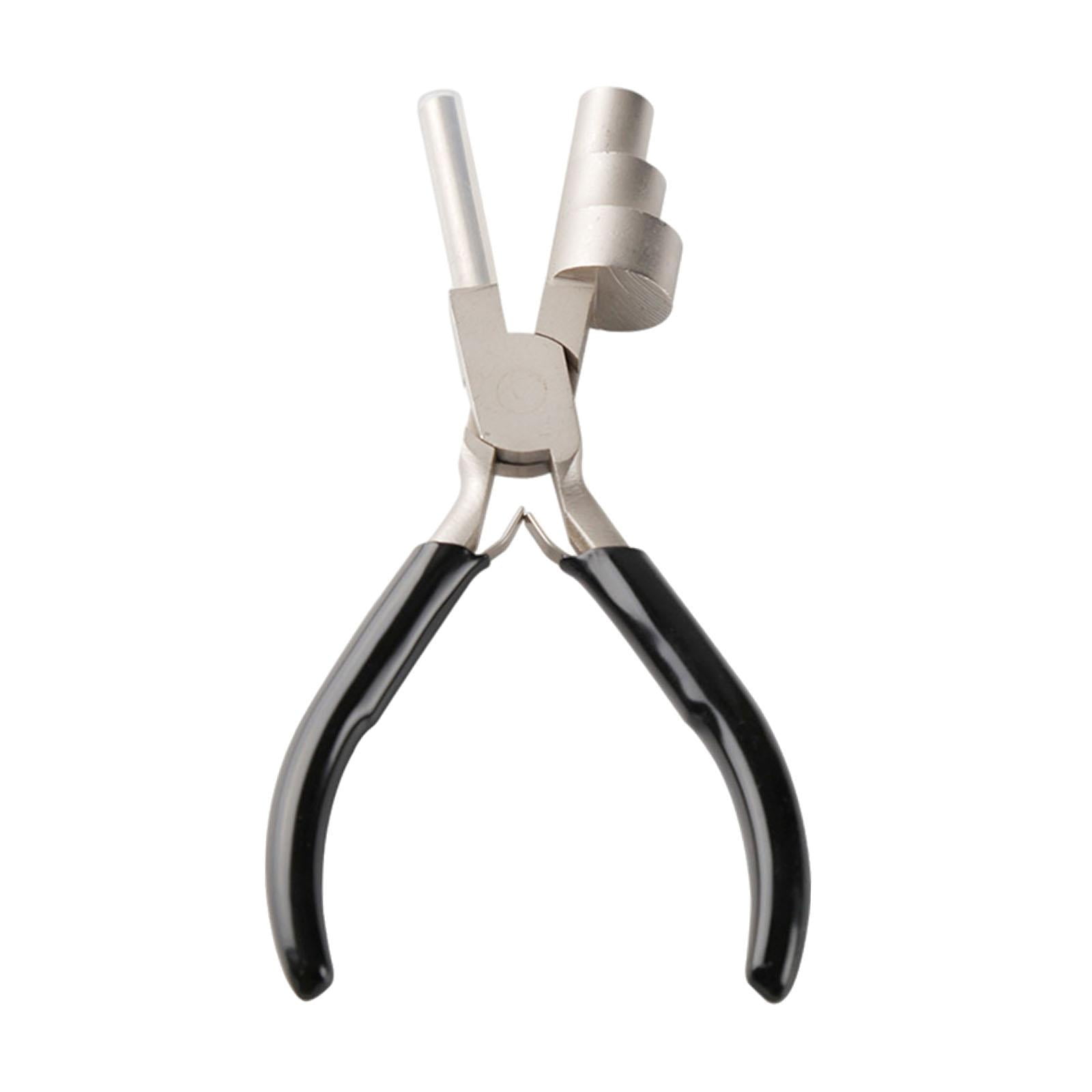 FVDPWYE 3 Stages Bail Pliers with Non-Slip Comfort Grip Handle Round Nose Sturdy Jewelry