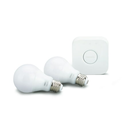 philips hue white smart a19 starter kit 60w equivalent hub